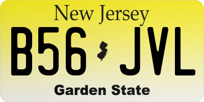 NJ license plate B56JVL