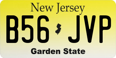 NJ license plate B56JVP