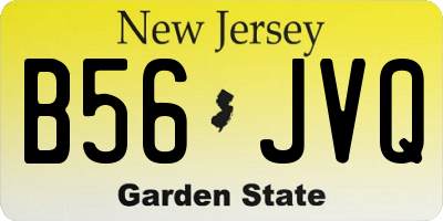 NJ license plate B56JVQ