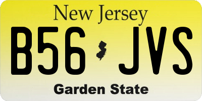 NJ license plate B56JVS