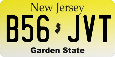 NJ license plate B56JVT