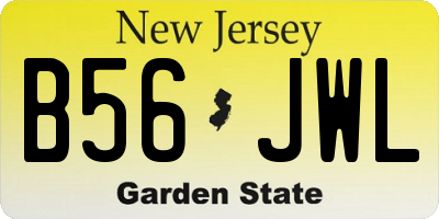 NJ license plate B56JWL