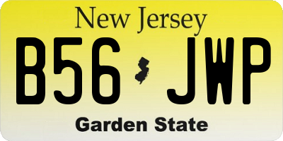 NJ license plate B56JWP