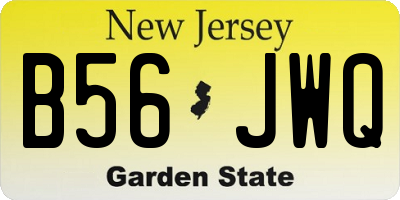 NJ license plate B56JWQ
