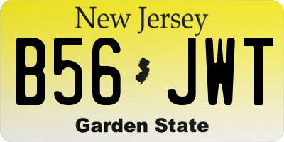 NJ license plate B56JWT