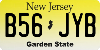 NJ license plate B56JYB