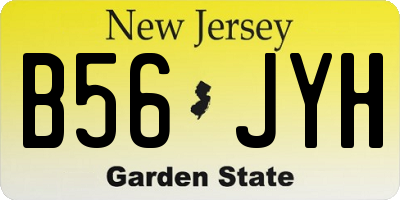 NJ license plate B56JYH