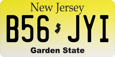 NJ license plate B56JYI
