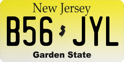 NJ license plate B56JYL