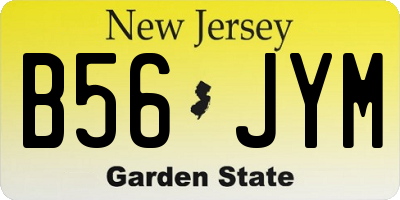 NJ license plate B56JYM