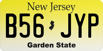 NJ license plate B56JYP