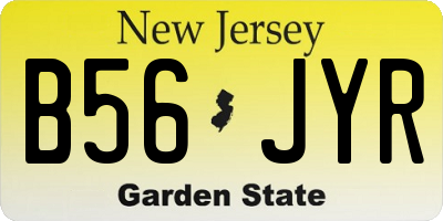 NJ license plate B56JYR