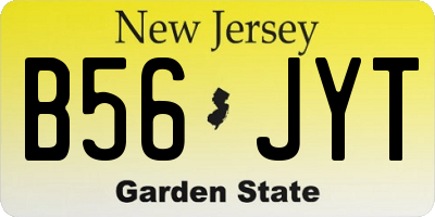 NJ license plate B56JYT