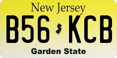 NJ license plate B56KCB