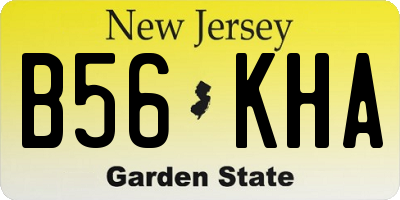 NJ license plate B56KHA