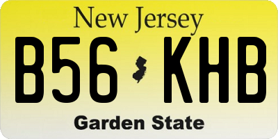 NJ license plate B56KHB