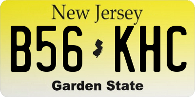 NJ license plate B56KHC