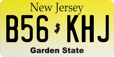 NJ license plate B56KHJ