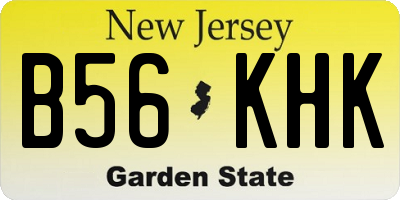 NJ license plate B56KHK