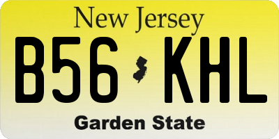 NJ license plate B56KHL