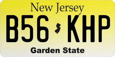 NJ license plate B56KHP