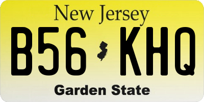 NJ license plate B56KHQ