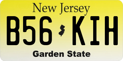 NJ license plate B56KIH