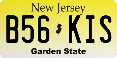 NJ license plate B56KIS