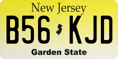 NJ license plate B56KJD