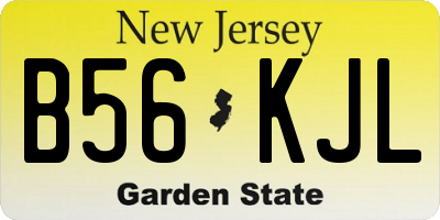 NJ license plate B56KJL