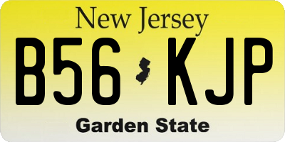 NJ license plate B56KJP