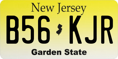 NJ license plate B56KJR