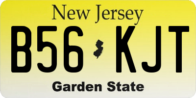 NJ license plate B56KJT