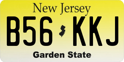 NJ license plate B56KKJ