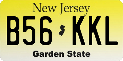 NJ license plate B56KKL