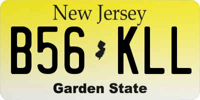 NJ license plate B56KLL