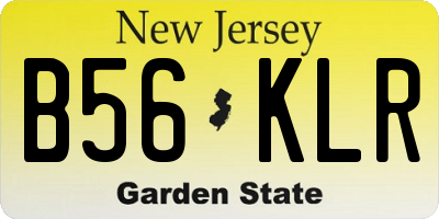 NJ license plate B56KLR