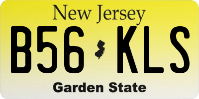 NJ license plate B56KLS