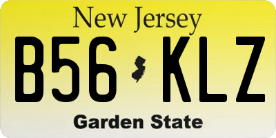 NJ license plate B56KLZ