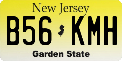 NJ license plate B56KMH