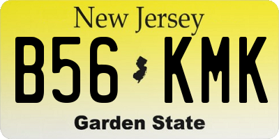 NJ license plate B56KMK