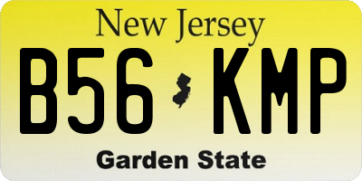 NJ license plate B56KMP
