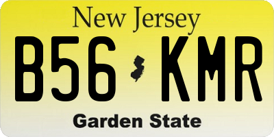 NJ license plate B56KMR