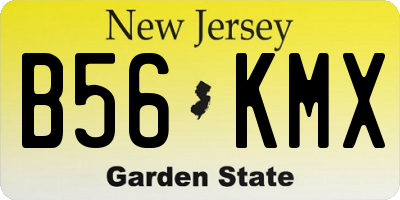 NJ license plate B56KMX