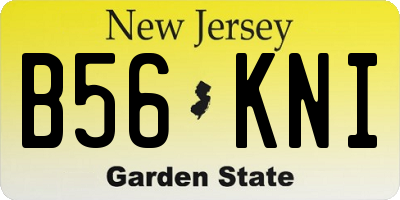 NJ license plate B56KNI