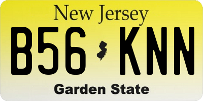 NJ license plate B56KNN