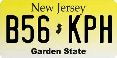 NJ license plate B56KPH
