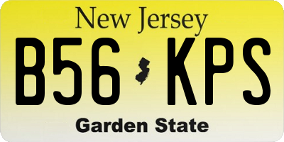 NJ license plate B56KPS