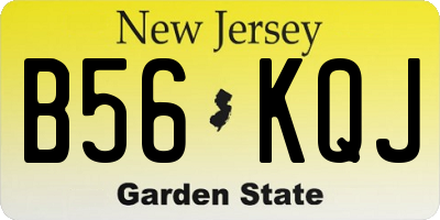 NJ license plate B56KQJ