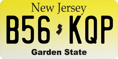 NJ license plate B56KQP